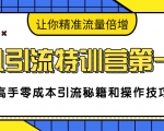卓凡引流特训营第一期：高手零成本引流秘籍和操作技巧，让你精准流量倍增-云帆项目库