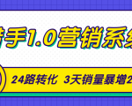 猎手1.0营销系统，从0到1，营销实战课，24路转化秘诀3天销量暴增20倍-云帆项目库
