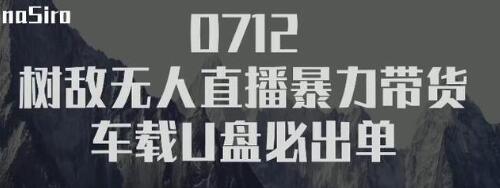 树敌‮习研‬社抖音无人直播暴力带货车载U盘必出单，单号单日产出300纯利润-云帆项目库