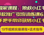 狼叔小红书爆款推广引流训练课6.0，手把手带你玩转小红书-云帆项目库
