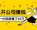 0元开公司赚钱，不花一分钱几天躺赚了30多万，详细操作流程！-云帆项目库