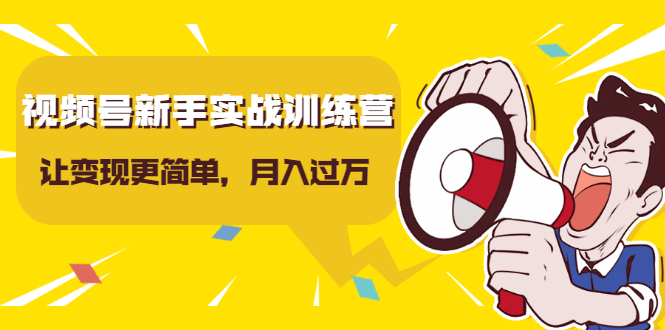 视频号新手实战训练营，让变现更简单，玩赚视频号，轻松月入过万-云帆项目库