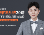 苏笙君的赚钱系统20课 教你从0到1赚到你的第一桶金（不讲理论，只讲方法论）-云帆项目库