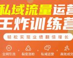 私域流量运营王炸训练营：全网引流+裂变涨粉+私域运营+高效成交-云帆项目库