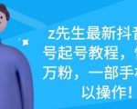 z先生最新抖音美女号起号教程,快速十万粉,一部手机就可以操作-云帆项目库