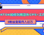 详细解析TIKTOK如何利用海外CPS+工具0粉丝轻松变现月入过万-云帆项目库