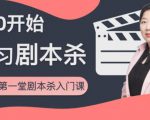 红娘子·从0开始学习剧本杀,你的第一堂剧本杀入门课 简单易懂 市场需求大-云帆项目库