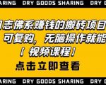 强子日志佛系赚钱的搬砖项目,需求大,可复购,无脑操作就能收钱-云帆项目库