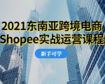 2021东南亚跨境电商Shopee实战运营课程，0基础、0经验、0投资的副业项目-云帆项目库