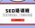 SEO培训班课程，手把手教你做出一个权重6的例站，价值8000元-云帆项目库