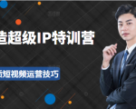 超级IP特训营：表演表达、高效输出优质短视频运营技巧，价值999元-云帆项目库