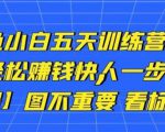 卓让闲鱼小白五天训练营,每天一小时,轻松赚钱快人一步-云帆项目库