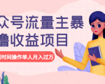 公众号流量主暴利撸收益项目，空闲时间操作单人月入过万-云帆项目库