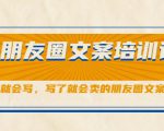 朋友圈文案培训课，听了就会写，写了就会卖的朋友圈文案课-云帆项目库