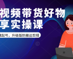短视频带货好物分享实操课:快速起号,升级版防搬运剪辑-云帆项目库