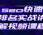 seo快速排名实战讲解视频课程,揭秘seo快排原理-云帆项目库