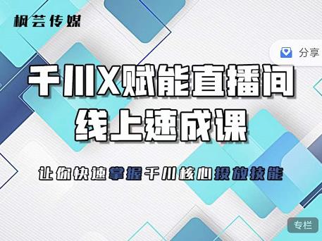 枫芸传媒-线上千川提升课，提升千川认知，提升千川投放效果-云帆项目库