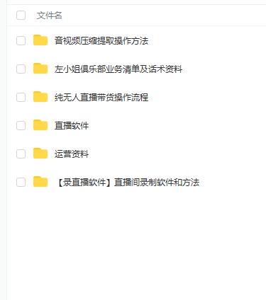 左小姐-直播带货俱乐部十三行、无人直播，全套教程附：工具、文档、话术资料-云帆项目库