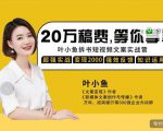 叶小鱼21天短视频文案拆书营,学完轻松搞定各类书单短视频文案-云帆项目库