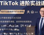 大山老师TikTok进阶实战课：账号详解，流量运营，实战变现，助力你成功出海-云帆项目库