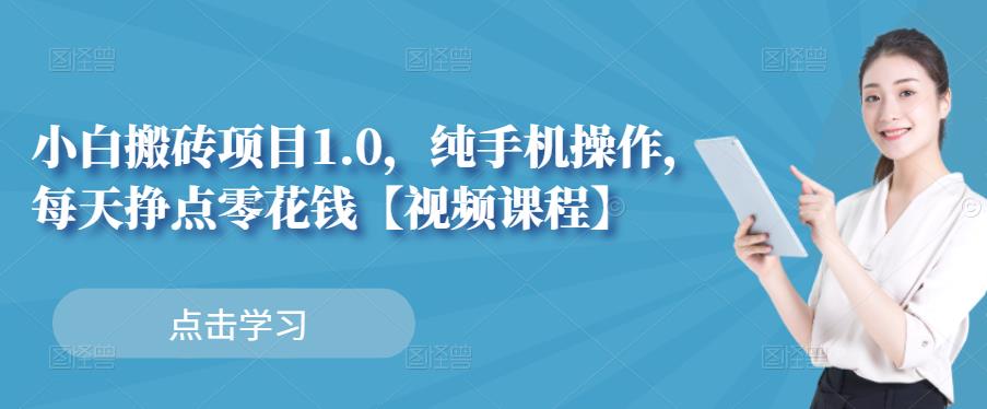 小白搬砖项目1.0，纯手机操作，每天兼职挣点零花钱-云帆项目库