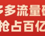 阿杰·拼多多流量破局:如何打黑标，爆款的思路，拼多多流量框架，快速抢占百亿流量-云帆项目库