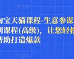 樊剑淘宝天猫课程-生意参谋数据分析系列课程(高级)，让您轻松运营店铺，帮助打造爆款-云帆项目库
