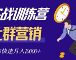 社群营销全套体系课程，助你了解什么是社群，教你快速步入月营10000+-云帆项目库