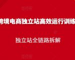 跨境电商独立站高效运行训练营，独立站全链路拆解-云帆项目库