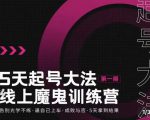 大播·五天起号魔鬼训练营,告别光学不练,逼自己上车,成败与否,5天拿到结果-云帆项目库