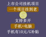 正规挂机项目，支持手机电脑一起挂，支持虚拟机多开，可以挂到老-云帆项目库