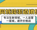 同城跨渠道销售，专注生鲜领域，一人运营一座城，避开价格战-云帆项目库