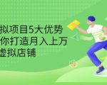 拆解虚拟项目5大优势，0基础教你打造月入上万虚拟店铺（无水印）-云帆项目库