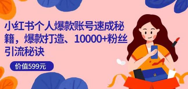 小红书个人爆款账号速成秘籍，爆款打造、10000+粉丝引流秘诀-云帆项目库
