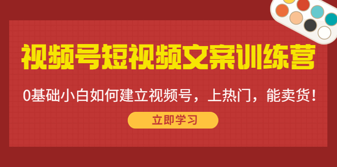 视频号短视频文案训练营：0基础小白如何建立视频号，上热门，能卖货！-云帆项目库