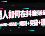 普通人如何在抖音赚到钱:策略 路线 规则 突破 赚钱(10节课)-云帆项目库