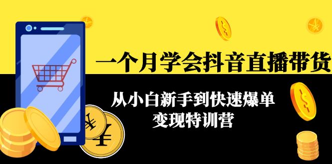 一个月学会抖音直播带货：从小白新手到快速爆单变现特训营(63节课)-云帆项目库