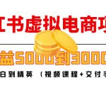 小红书虚拟电商项目:从小白到精英 月收益5000到30000 (视频课程+交付手册)-云帆项目库