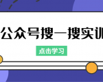 公众号搜一搜实训,收录与恢复收录、 排名优化黑科技,附送工具(价值998元)-云帆项目库