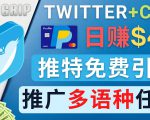 通过Twitter推广CPA Leads，日赚46.01美元 - 免费的CPA联盟推广模式-云帆项目库