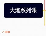 大炮拼多多运营系列课,各类玩法合集,拼多多运营玩法实操-云帆项目库
