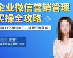 企业微信营销管理实操全攻略，链接11亿微信用户，轻松引流获客！-云帆项目库