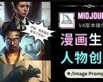 Midjourney V4版本操作教程：2个简单参数，完成漫画生成，人物创建-云帆项目库