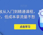 万相台投放从入门到精通课程，学会这些，低成本拿流量不愁-云帆项目库