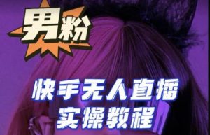 【男粉落地项目】零基础玩转男粉快手无人直播月入3w+,2023快手无人直播实操教程-云帆项目库