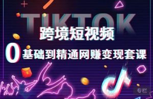 跨境短视频TIKTOK 0基础到精通网赚变现套课，跨境短视频独立站带货变现技巧-云帆项目库