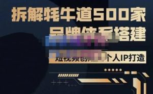 牛牛·500家餐饮品牌搭建&短视频深度解析,拆解牦牛道500家品牌体系搭建-云帆项目库