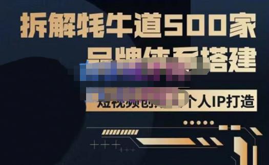牛牛·500家餐饮品牌搭建&短视频深度解析，拆解牦牛道500家品牌体系搭建-云帆项目库
