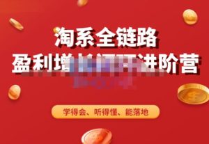 淘系全链路盈利增长闭环进阶营,融合全店动销,学得会、听得懂、能落地!-云帆项目库