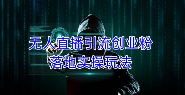 外面收费3980的无人直播引流创业粉落地实操玩法，单日引100+精准创业粉-云帆项目库